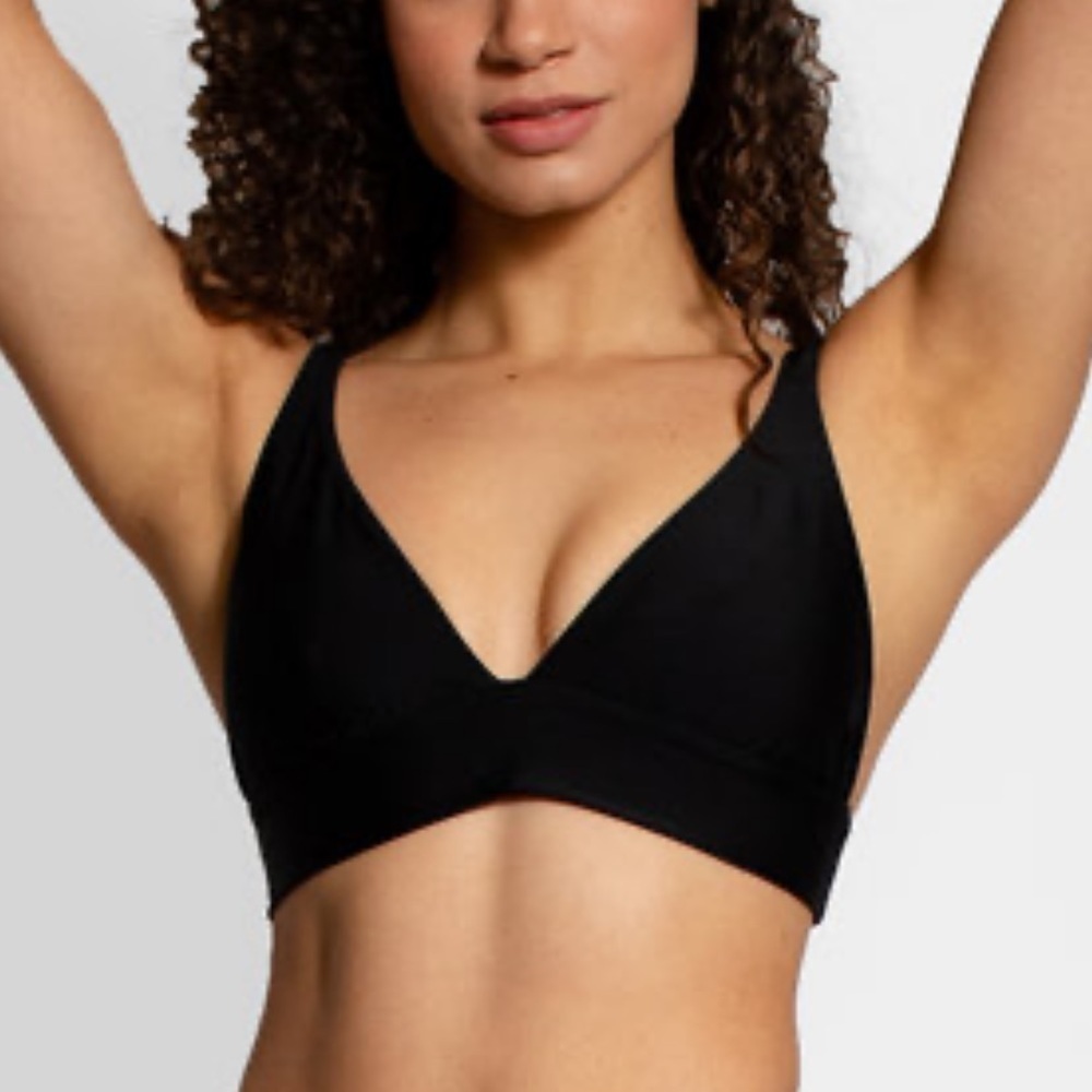 Xirena NESSA Black Triangle Cut Adjustable Bikini Top Size XS